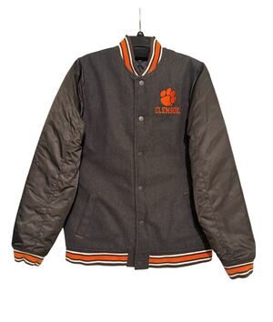 Gen2 Clemson Tigers Varsity Bomber Jacket XL Snap Front NCAA Black